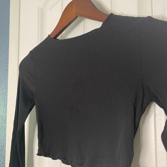 Naked Wardrobe Ribbed Crop Shirt - Picture 3 of 11